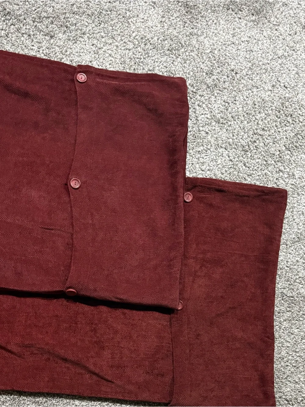 Pair of black out curtains- Burgundy